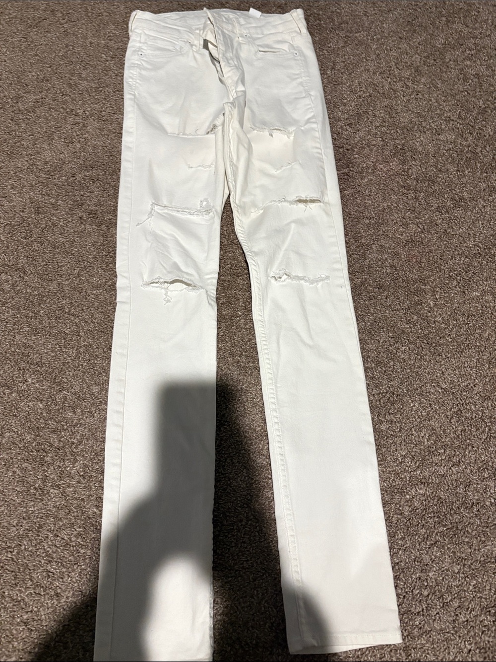 H&M White Ripped Skinny Women’s Jeans